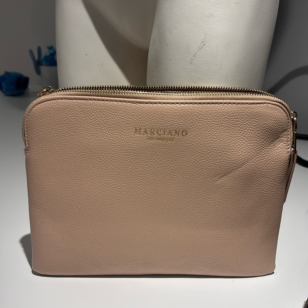 Marciano Blush Leather Clutch
